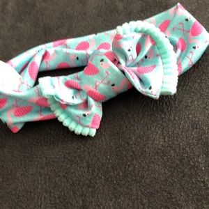 Flamingo hairbow baby